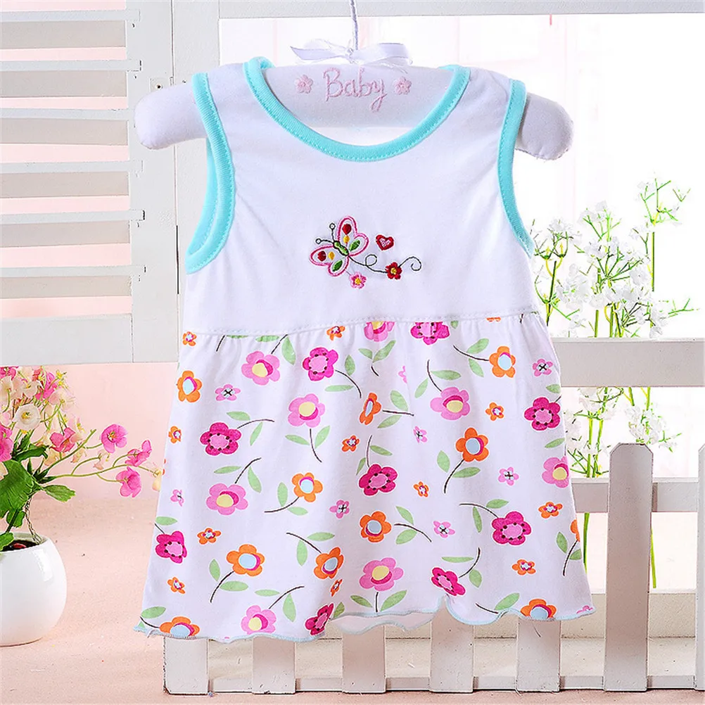 Infant Baby Girl Dress Cotton Regular Sleeveless Dresses Casual Clothing 0-24 M