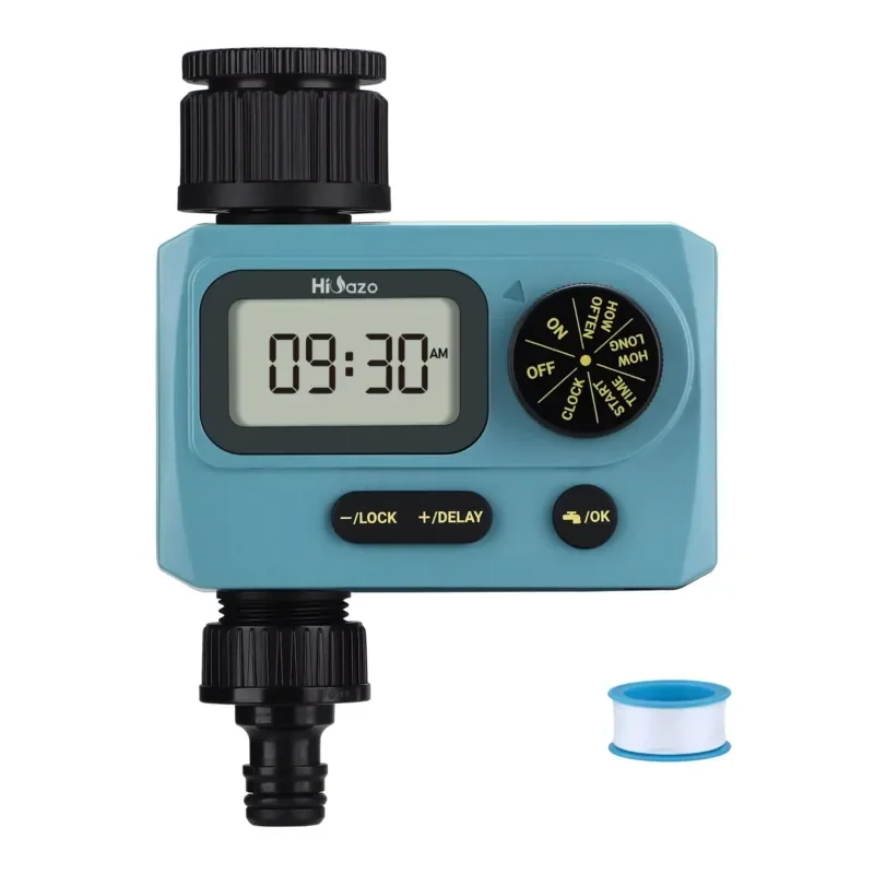 HO-WT-1S Single-outlet Water Timer with Rain Delay for Garden, Lawn, Greenhouse, Courtyard