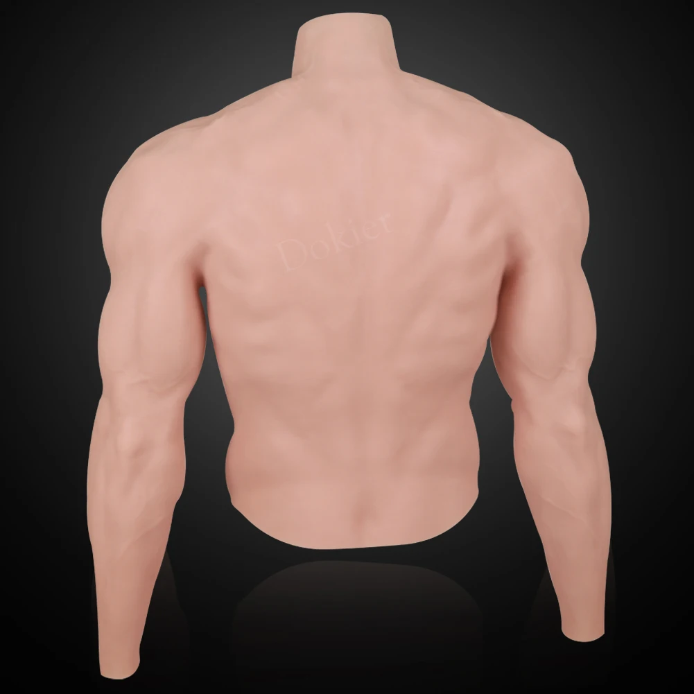 Dokier Plus Size Realistic Silicone Fake Muscle Realistic Macho Muscle Suit Simulation Muscles Cosplay Transgender