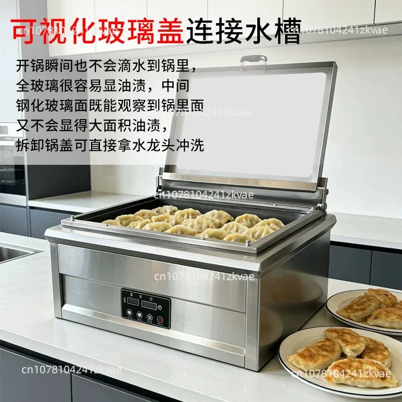 Pot Sticker,commercial Desktop Electric Automatic Frying Pan, Frying Dumpling Machine