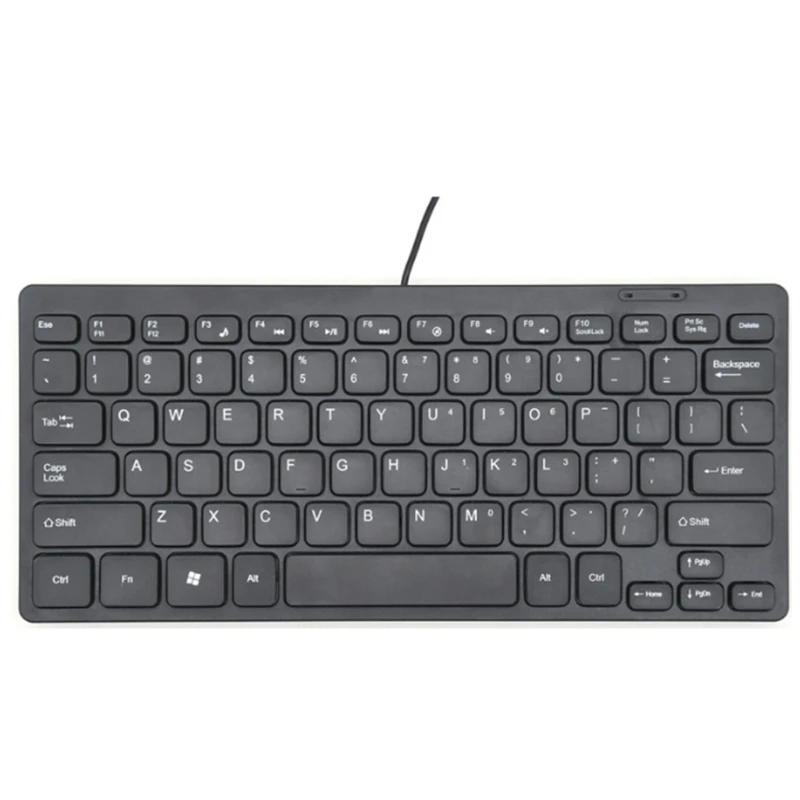 Protable Ultra-thin Mini Wired Keyboard USB Waterproof Home Office Keyboard 104 Keys For PC Desktop Laptop Computer