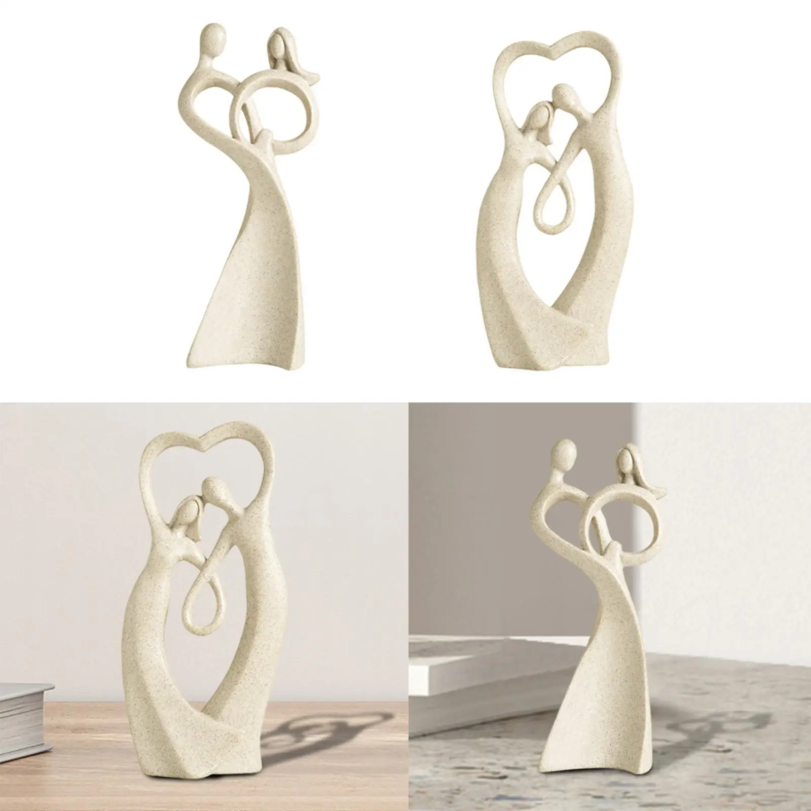 Couple Statue Resin Couple Figurine for Engagement Anniversary Apartment