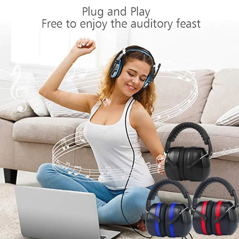 Adjustable Ear Defenders 26-35db Earmuffs Hearing Protection Ear Defenders Noise Reduction For Sport Shooting For Adults