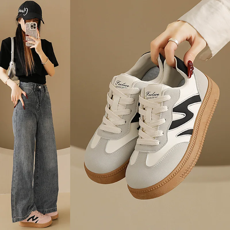 

2026 Women's White Shoes Spring New Korean Edition Student Casual Sports Versatile Board Shoes Outdoor