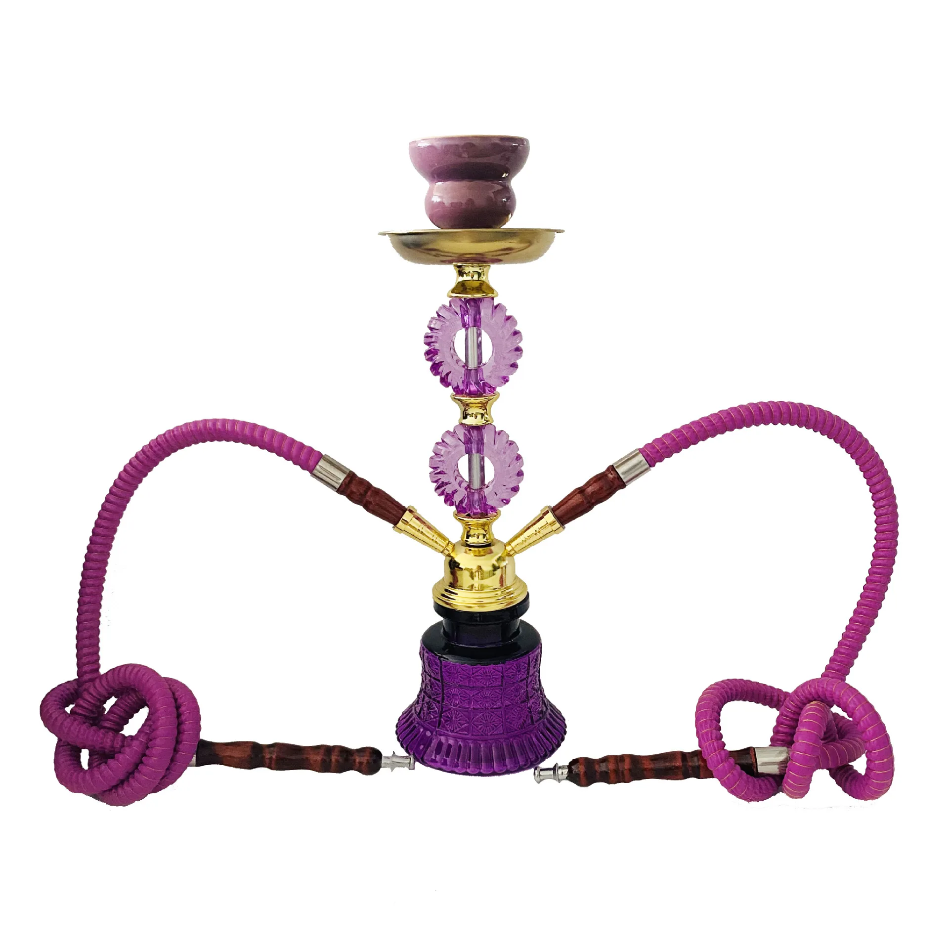 Glass Hookah Shisha Pipe Narguile Completo Chicha Pipa Shisha Cachimba Double Hose Charcoal Tongs Sisha Nargile Shisha Hookah