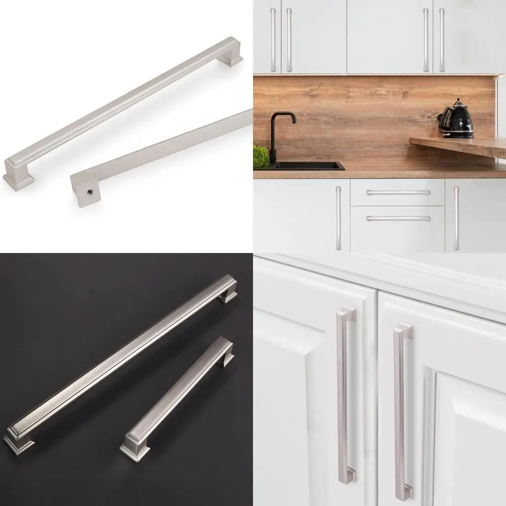 

10-Pack 10-Inch Brushed Satin Nickel Cabinet Pulls for Kitchen Cabinets - Modern Door Handles with Long Tail Keyword
