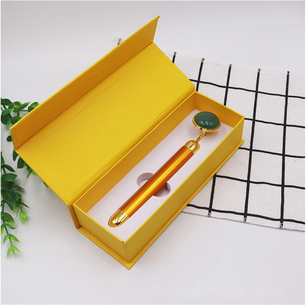 1 шт., золотая массажная палочка для лица для устойчивости кожи и улучшения кровообращения, компактная косметическая палочка для похудения лица и глаз