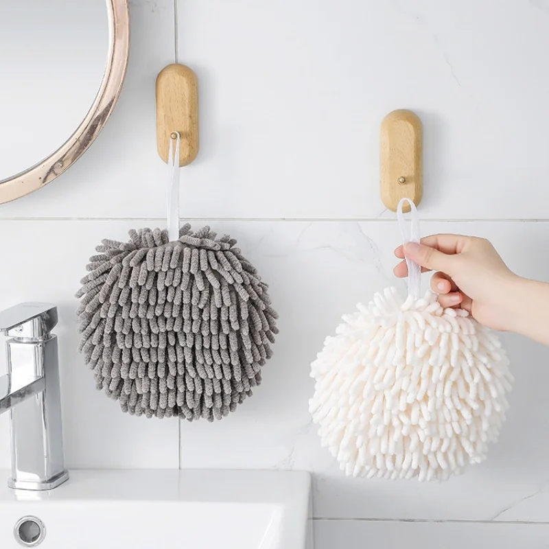Chenier Absorbent Quick-Drying Hand Towel for Kids Hanging Type Cute Kitchen Handkerchief Cloth for Household Dress Accessories