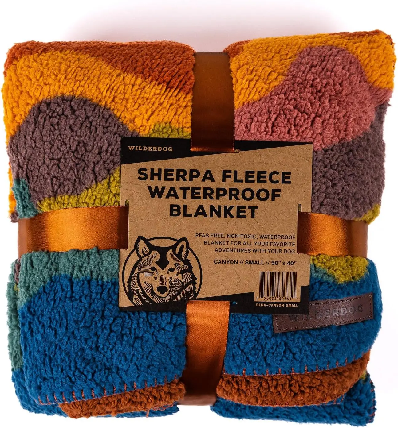 

Waterproof Dog Blanket 50"x40" - Sherpa Fleece, Soft & Quiet for Couch, Bed, Camping