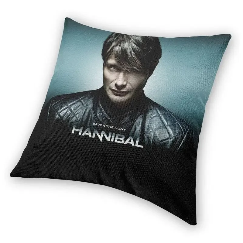 Mads Mikkelsen Hannibal Cushion Cover Bedding Sofa Decoration Cozy Fashion Pillowcover TV Show Square Throw Pillow Case 40x40cm