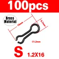 100PCS S Matt Black