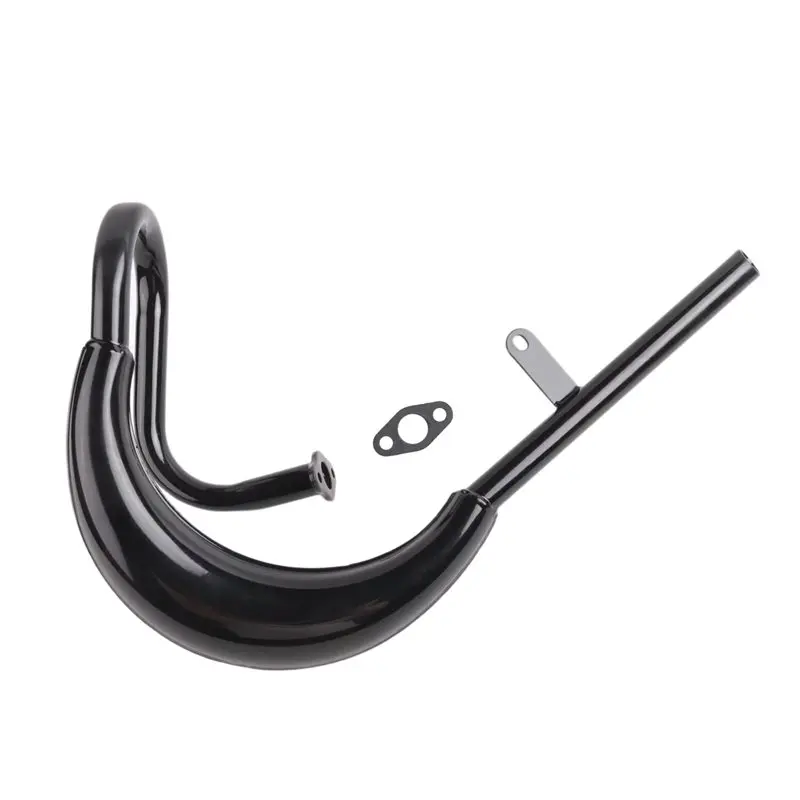 

A20K-Fit For 2 Stroke 50 80Cc Bike Motorcycle Gas Engine Exhaust Muffler Curved Black Pipe Motor Bicycle Parts