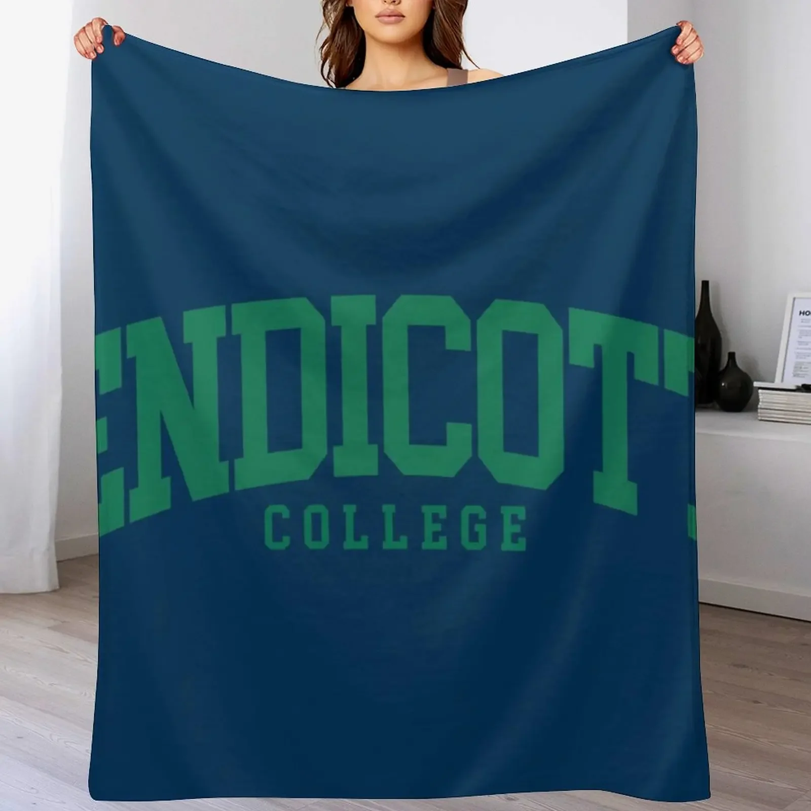 

endicott - college font curved Throw Blanket Blankets For Bed Stuffeds Loose For Decorative Sofa Blankets
