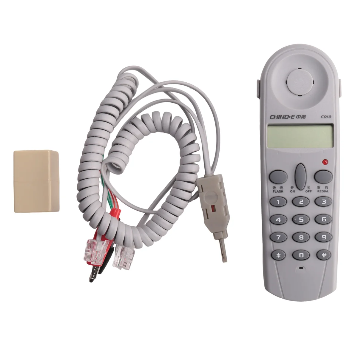 Telefone Telefone Butt Test Tester, Lineman Ferramenta, Rede Cable Set Device, Verifique se há Linha, Falha Cinza e Branco, C019