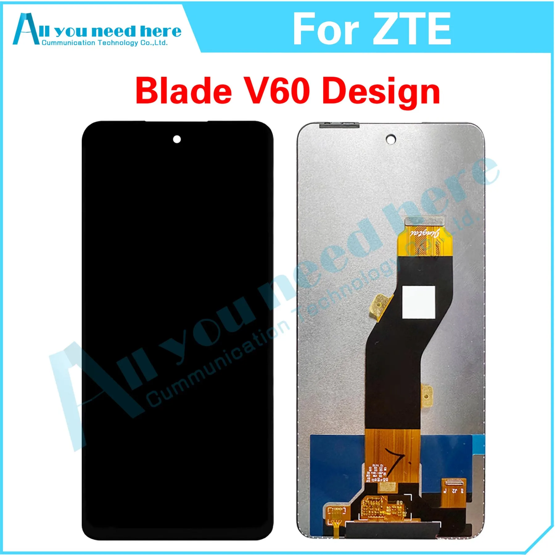 100% Test For ZTE Blade V60 Design LCD Display Touch Screen Digitizer Assembly For V60Design Repair Parts Replacement