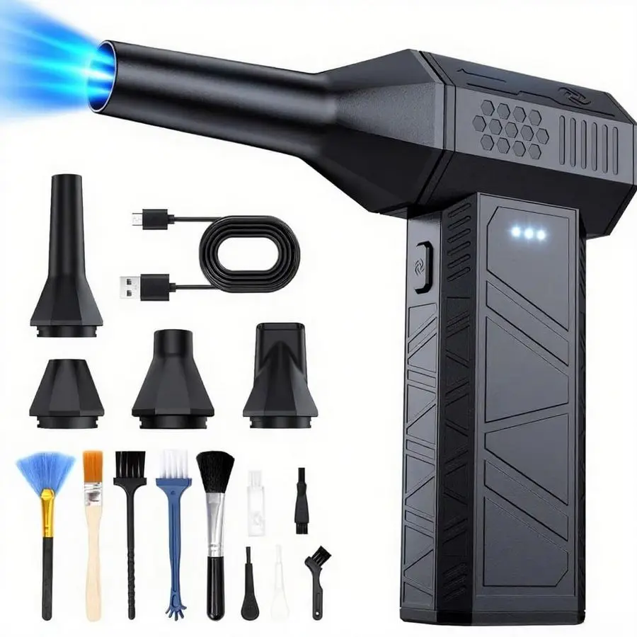 

Air Duster, 3Gear Electric Air Duster Rechargeable, Super Power Air Blower with Brushless Motor, Mini Blower for Computer, Keybo