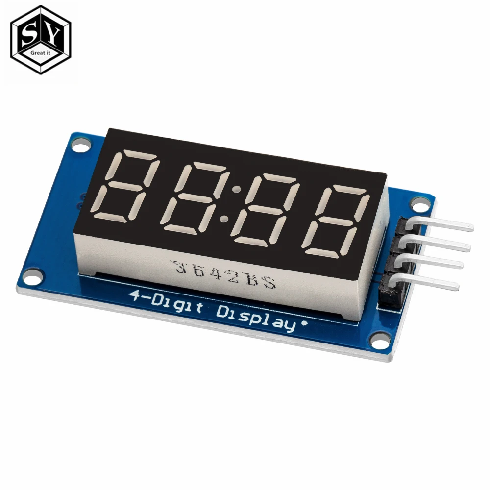 1PCS TM1637 4 Bits Digital LED Display Module For arduino 7 Segment 0.36Inch Clock RED Anode Tube Four Serial Driver Board Pack