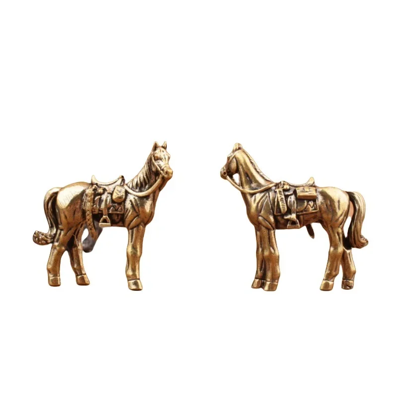 Horse Figure Home Decor Ornament, Zodiac Sign, Horse Brass Statue Ornament Get Rich Immediately, Handicraft, Brass Ornament - view 5