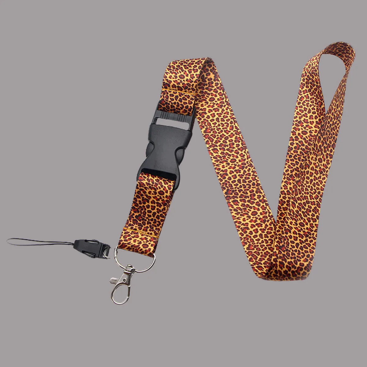 

Leopard Print Buckle Lanyards for Keys Badge ID Mobile Phone Hang Rope Neck Straps Key Ring Pendant Accessories Gifts