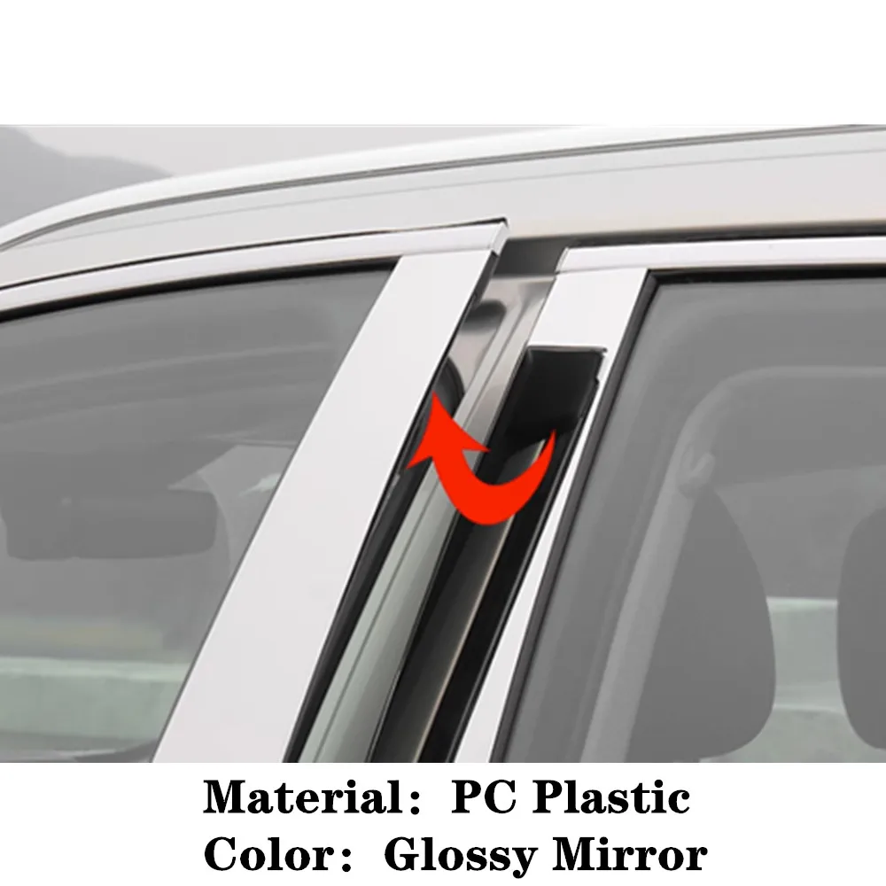 For Honda Stream RN6/7/8/9 2004-2014/Accord 11th 2023 2024+ TPU/Glossy Mirror Pillar Post Cover Door Trim Window Molding Sticker - view 3