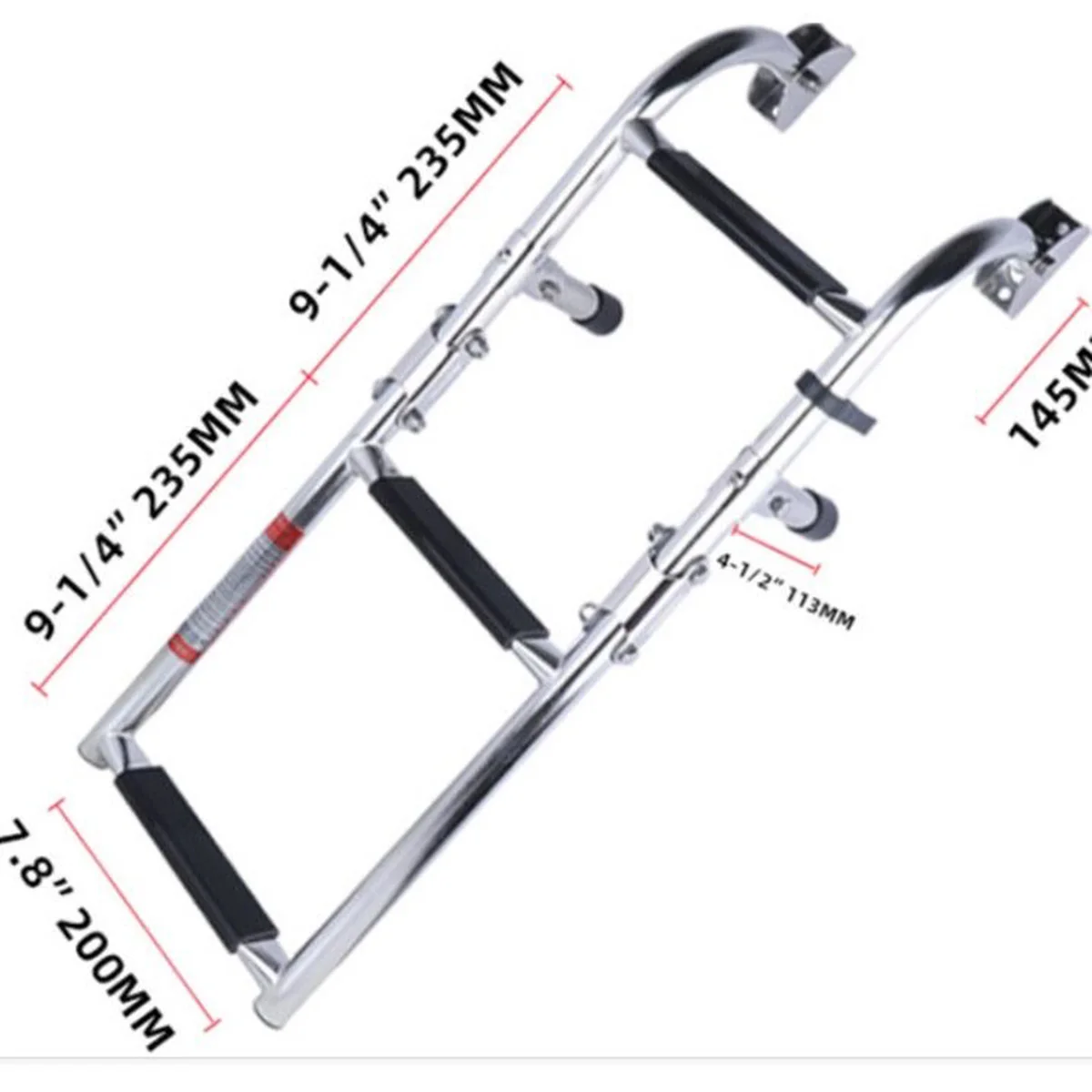 

Stainless Steel Folding 2+1 Step Boat Ladder, Special for Yacht & Vessel, Marine Boarding Ladder, Foldable Design
