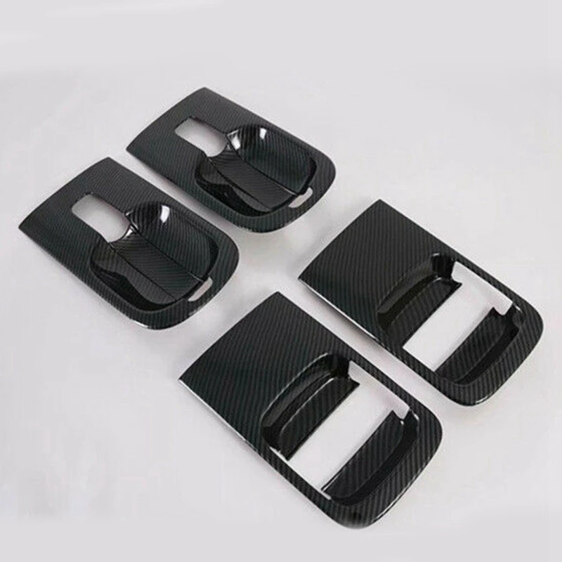 4Pcs For Hyundai H1 Grand Starex I800 Iload/Imax Carbon Fiber Style Door Outer Handle Cover Exterior Parts Auto Parts