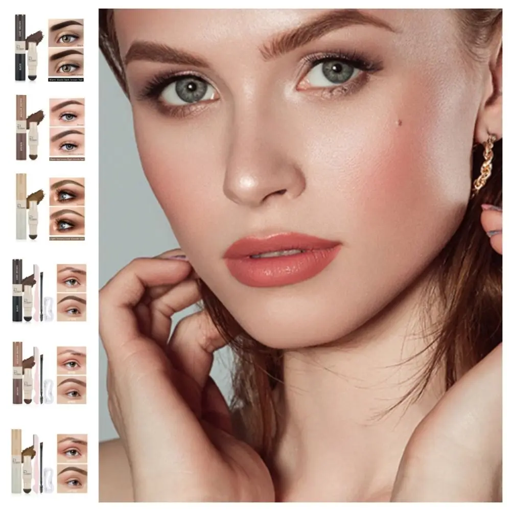 Augenbrauenrasierer One Step Brow Stempel Augenbrauentrimmer Gesichtsrasierer Doppelkopf Augenbrauencreme Pinsel Make-up