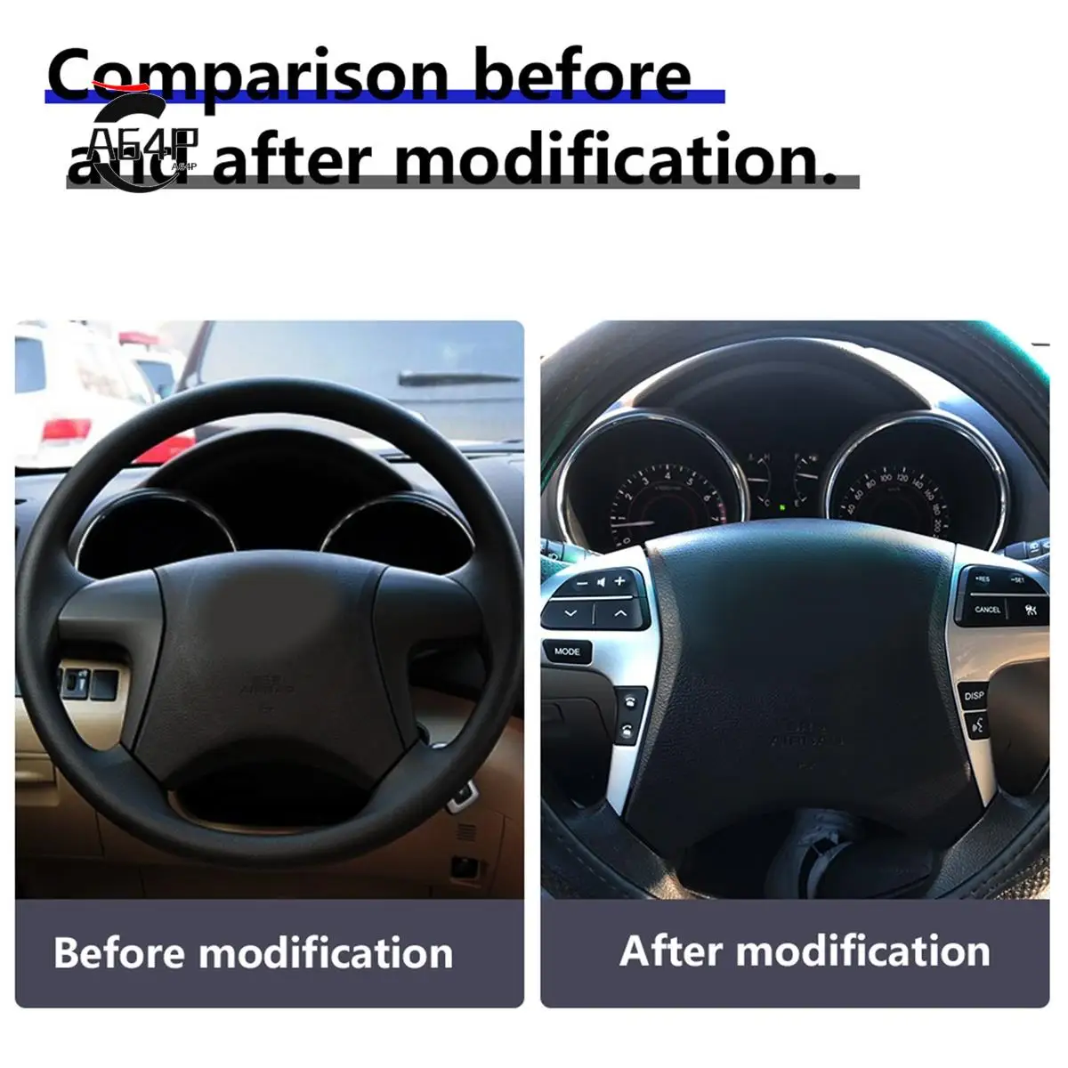 

A64P-Steering Wheel Audio Control Button With Cruise Control 84250-0E220 For Toyota Highlander 2009-2012 Hilux 2011-2013