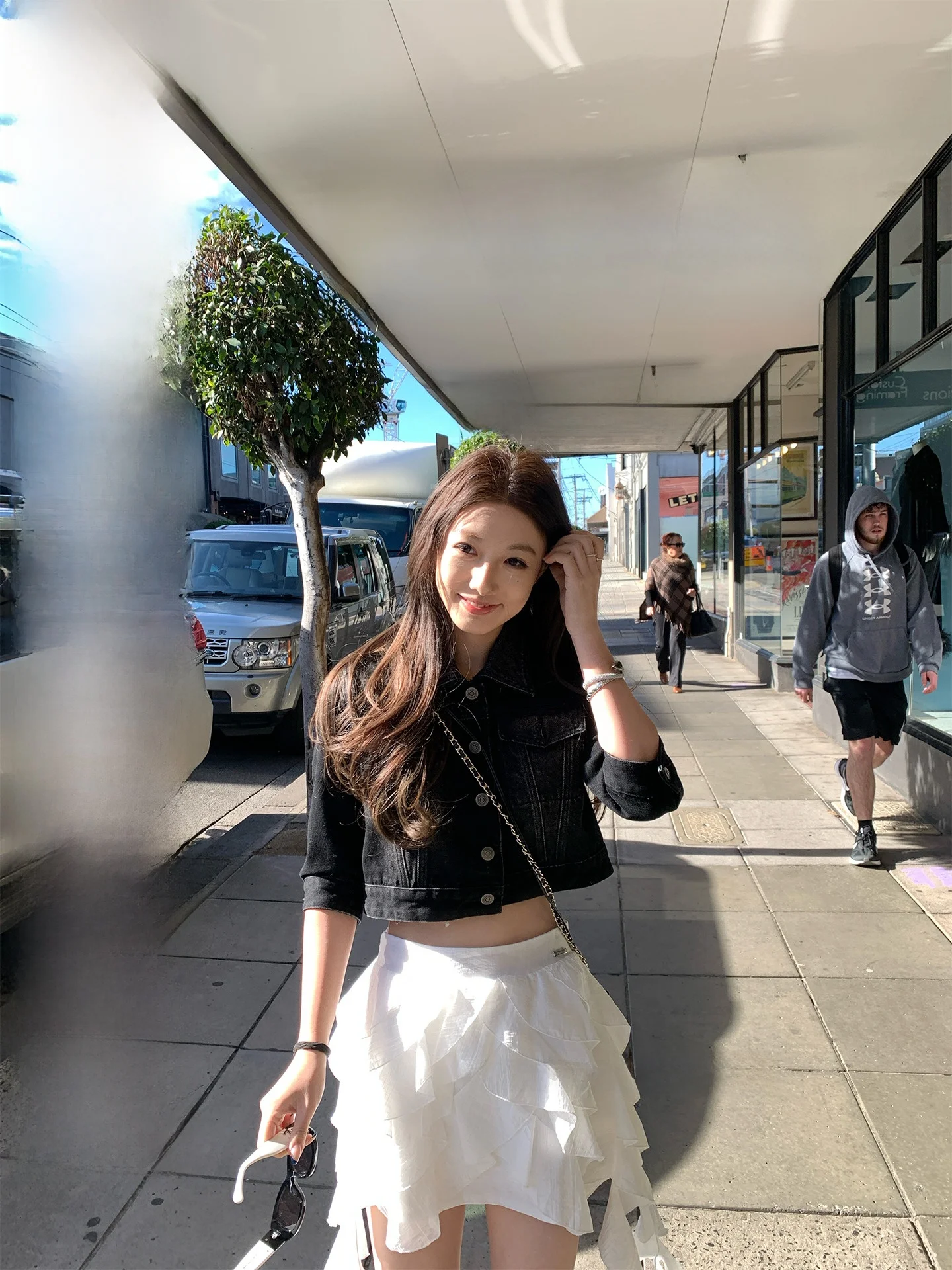 

Casual Sle ort Denim Jaet Women's Mid-Sve Waist Exposure Leisure Outerwear Autumn Season Faion Brand Bankelili