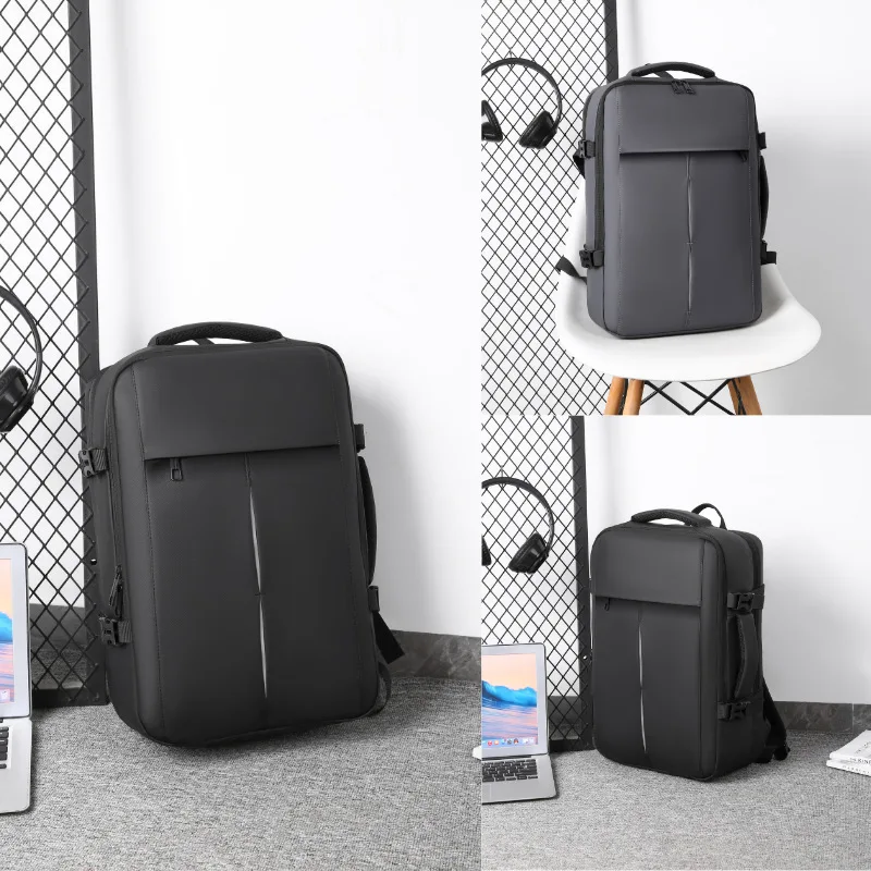 حقيبة كمبيوتر محمول للأعمال الراقية للرجال ذات سعة كبيرة حقيبة السفر للرجال حقيبة ظهر بسيطة مقاومة للماء للسفر حقيبة مدرسية بسيطة