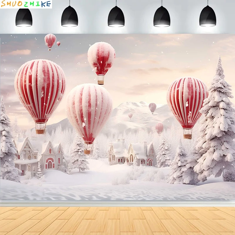 

Baby Shower Happy Birthday Party Photography Backdrops Newborn Kids Air Balloon Princess Tropical Jungle Photo Background BB-35