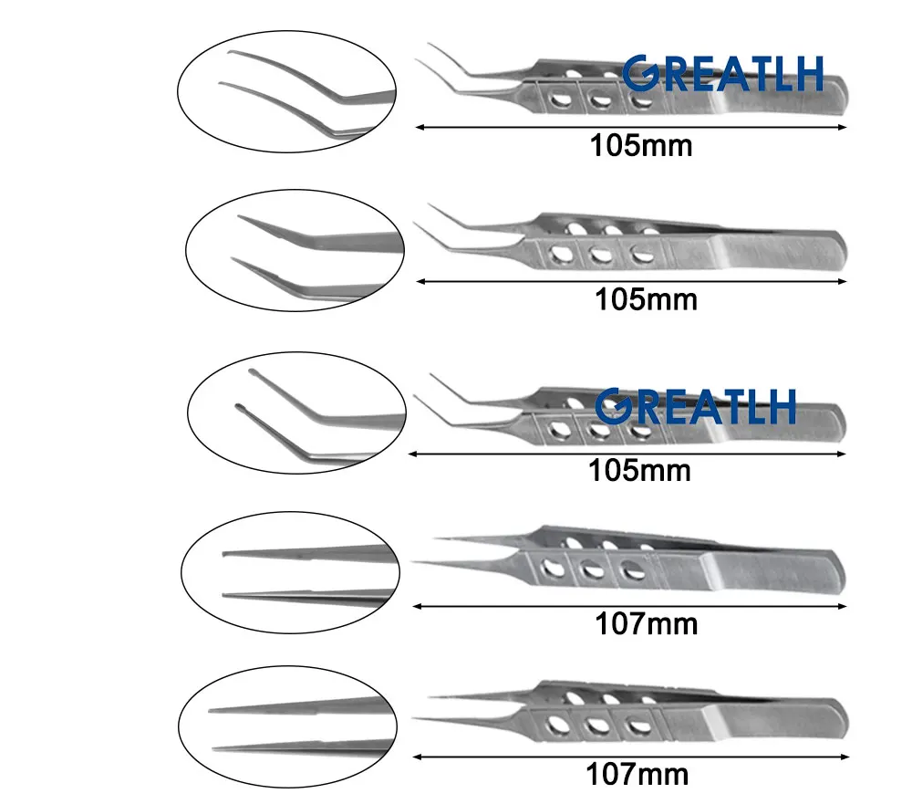 21-Piece Stainless Steel Cataract Microsurgery Instrument Set with Sterilization Box