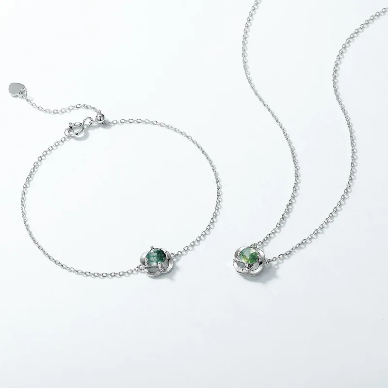 سوار طحلب أخضر بأربع أوراق البرسيم للنساء، سوار ذهب عيار 18 قيراط PT950 مطلي بالفضة والبلاتينية مكون من 7 طبقات، مجوهرات متخصصة