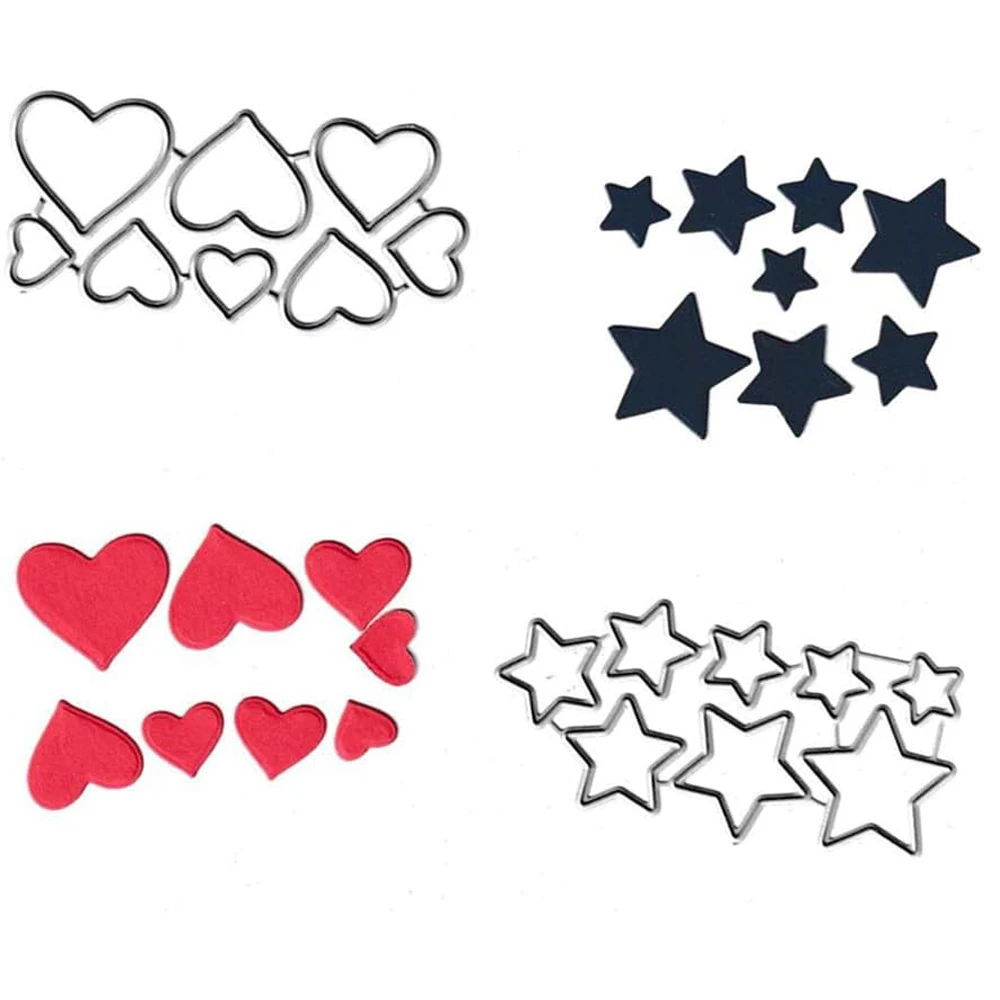 New2024 pattern Metal Cutting Dies DIY Scrapbooking Photo Album Embossing Craftsblade for Love Star type Decorative StencilAlbum