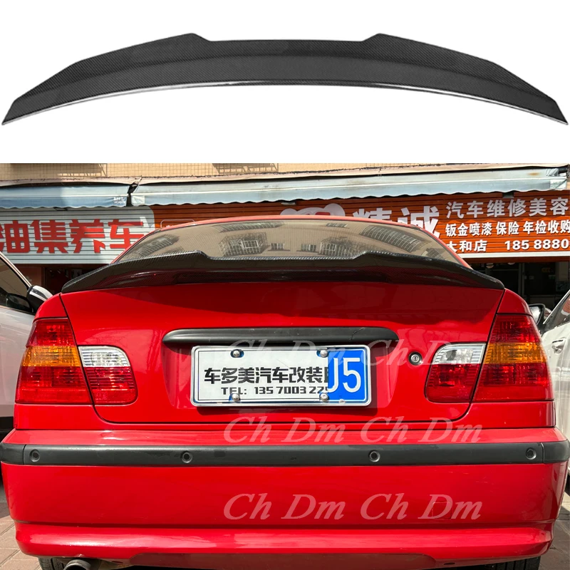 

Car Rear Trunk Spoiler Wings Real Carbon Fiber For BMW 3 Series E46 320i 325i 330i Sedan 4Door 1998-2005 Auto Tail Boot Lid Wing