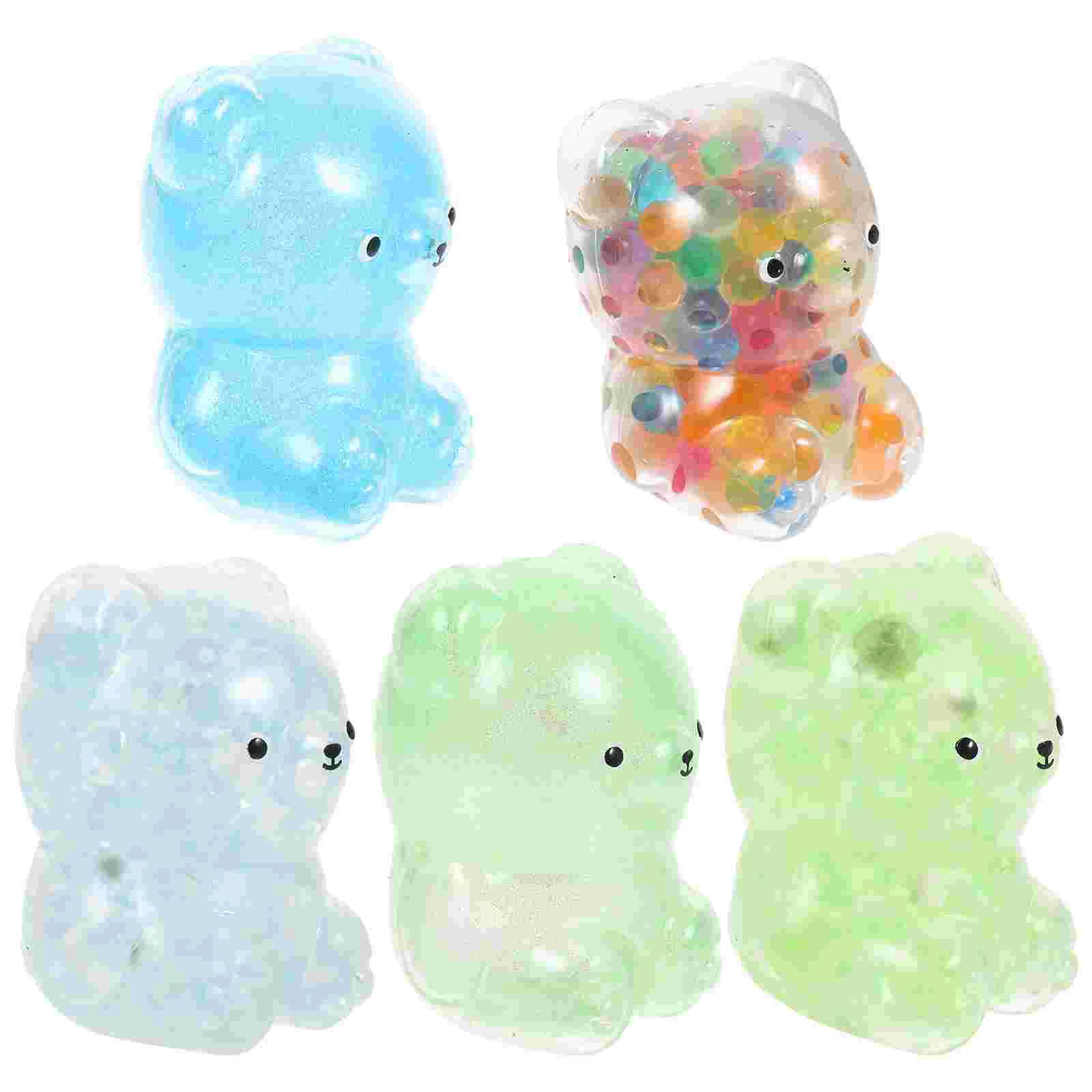 

5 Pcs Toy Decompression Toys Adorable Pressure Lovely Anxiety Flash Cartoon Shaped Interesting Compact Squeeze Household