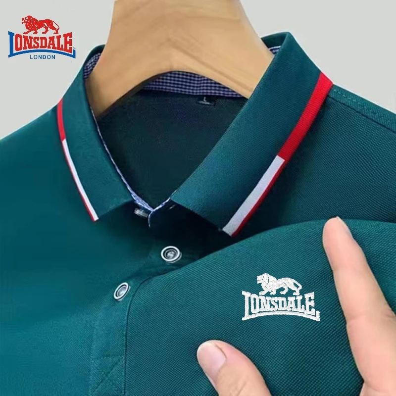 Nueva camiseta Polo bordada de marca de verano para hombre, camiseta de manga corta informal cómoda y transpirable de alta calidad a la moda