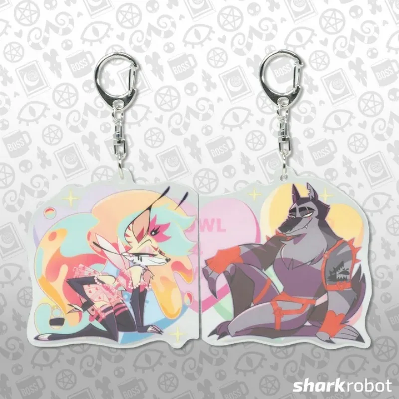 Valentines 2025 Couple KeyChain Stolas Blitz Key Chain for Woman Moxxie Millie Key Ring Verosika Acrylic Keyring Stella Pendant