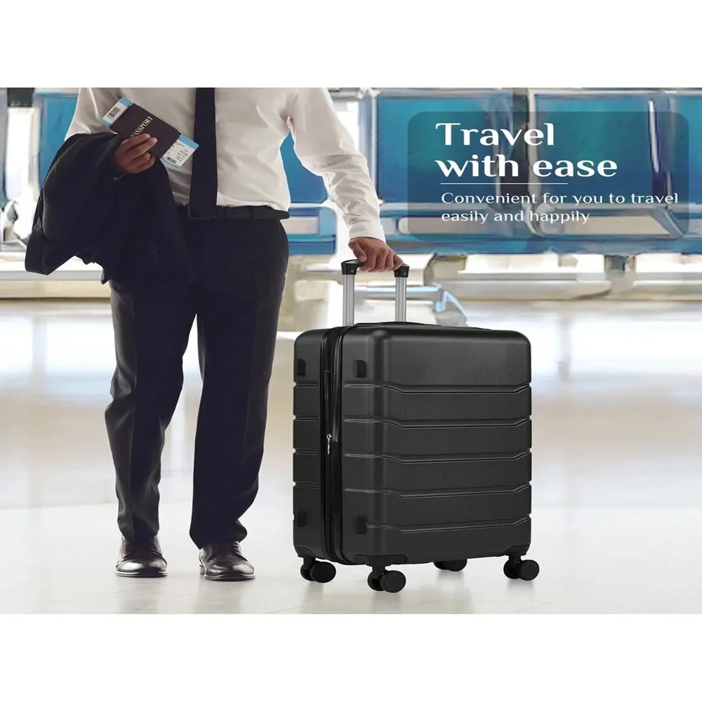 

Легкая ручная кладь 3-х размеров — расширяемая твердая сторона с двойными вращающимися колесами для коротких и длительных путешествий