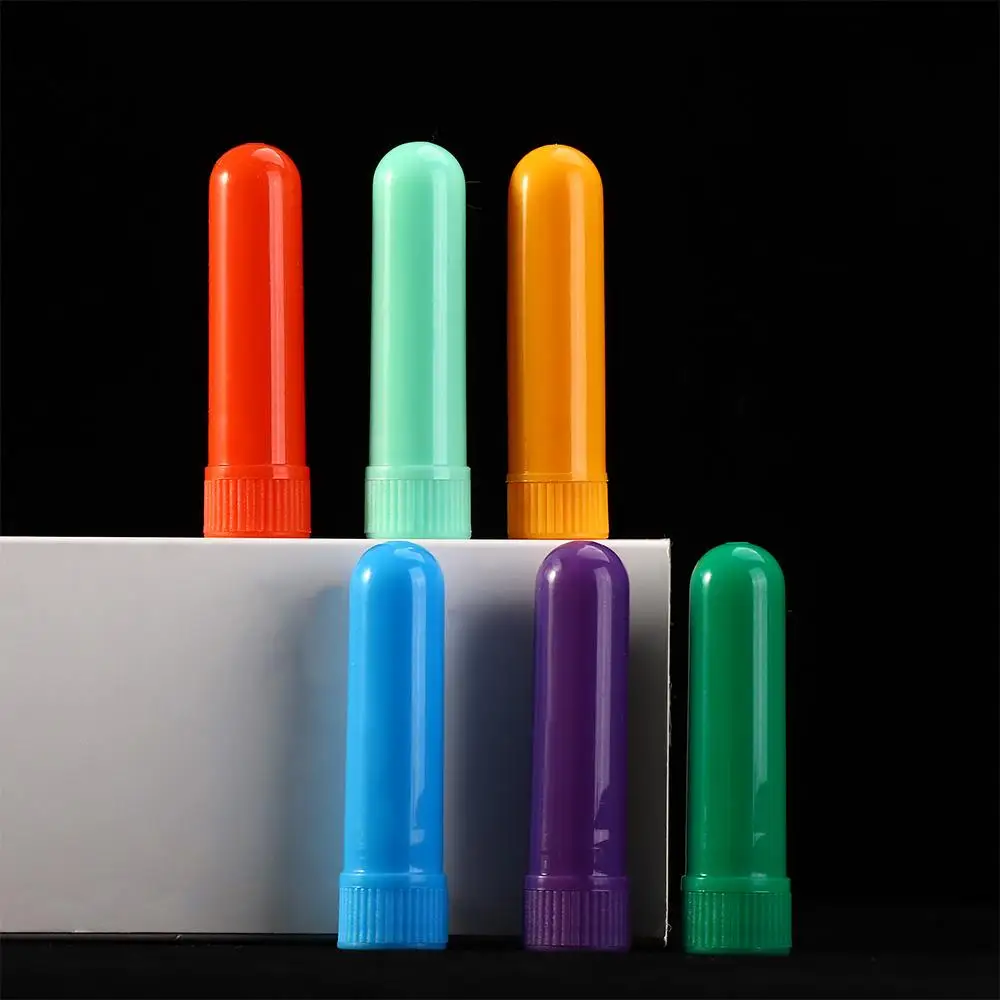 High Quality 12 Empty Tubes Portable Refillable Nasal Inhaler Sticks Inhaler plastic tube Health Care Nose tube