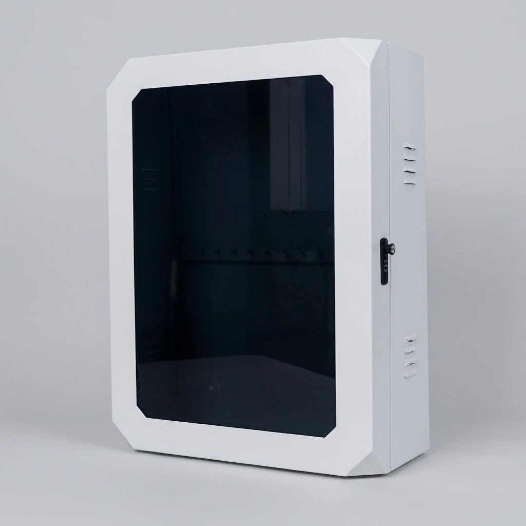 Wall Mount Thickened EV Charging Cabinet Solar Heat Sink Rustproof Outdoor Metal Box for Energy Vehicles
