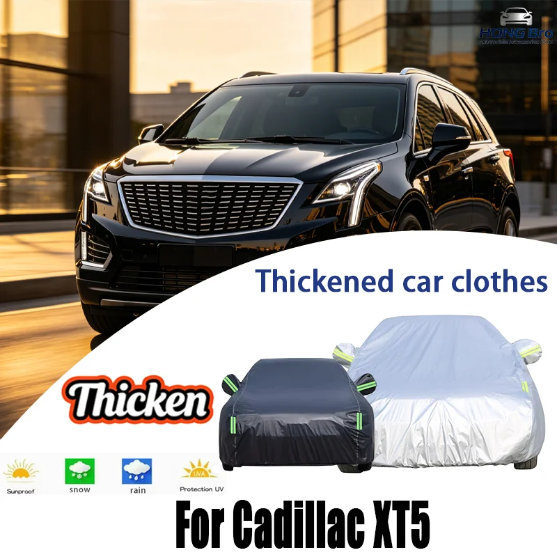 

For Cadillac XT5 Outdoor Car Cover With Reflective Strips, Waterproof Snowproof Dustproof, UV Protection Auto Accessories
