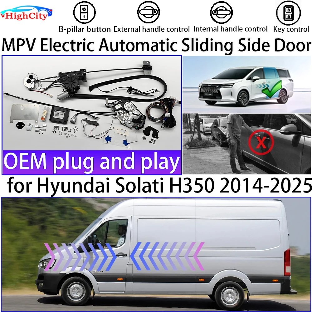 Highcity for Hyundai Solati H350 2014-2025 Smart Auto lossless install Electric MPV Power Sliding Door Left Right Retro fit Kit