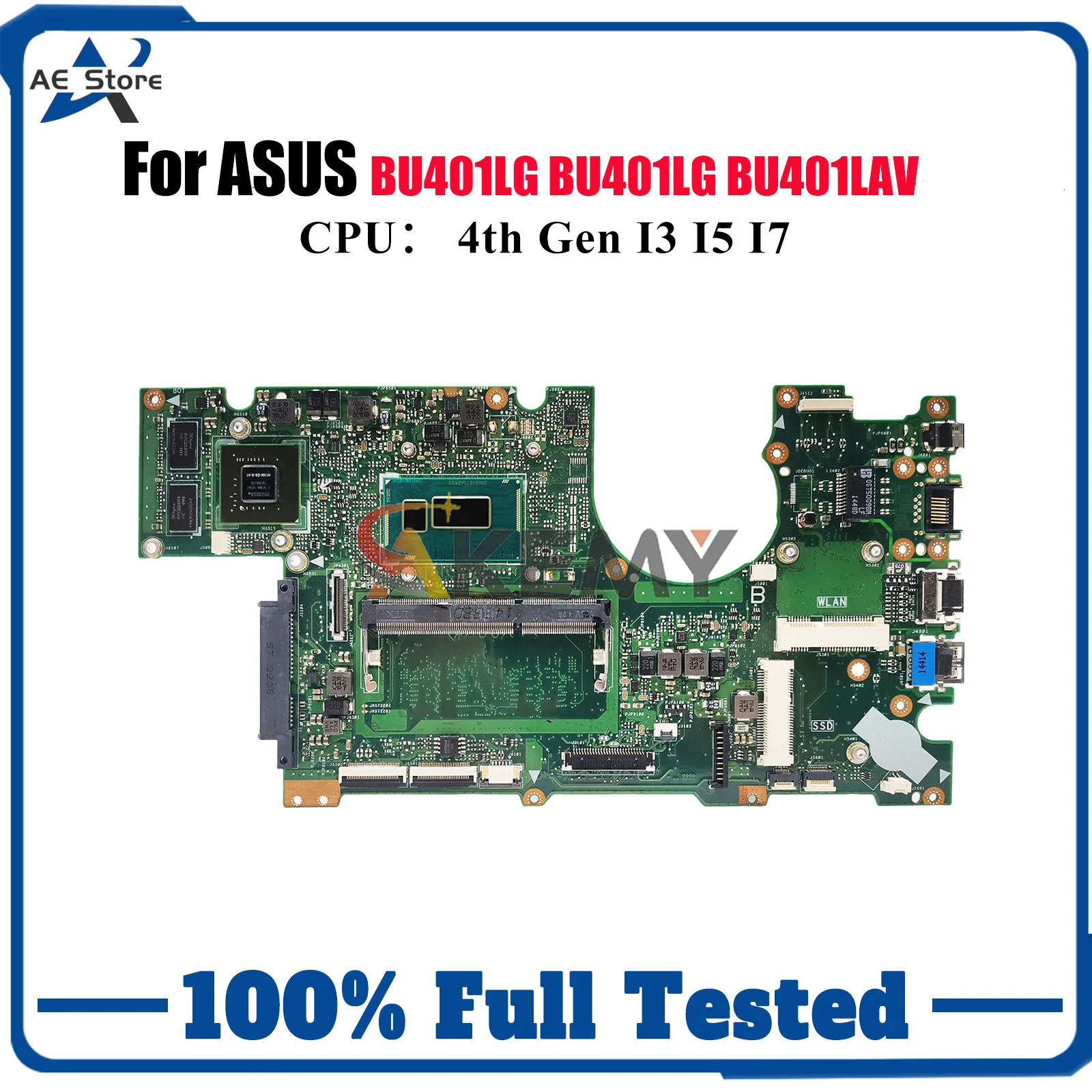 

BU401LG Материнская плата для ноутбука ASUS ExpertBook BU401L BU401LAV BU401LG Материнская плата для ноутбука с процессором I3 I5 I7 100% tests OK stk