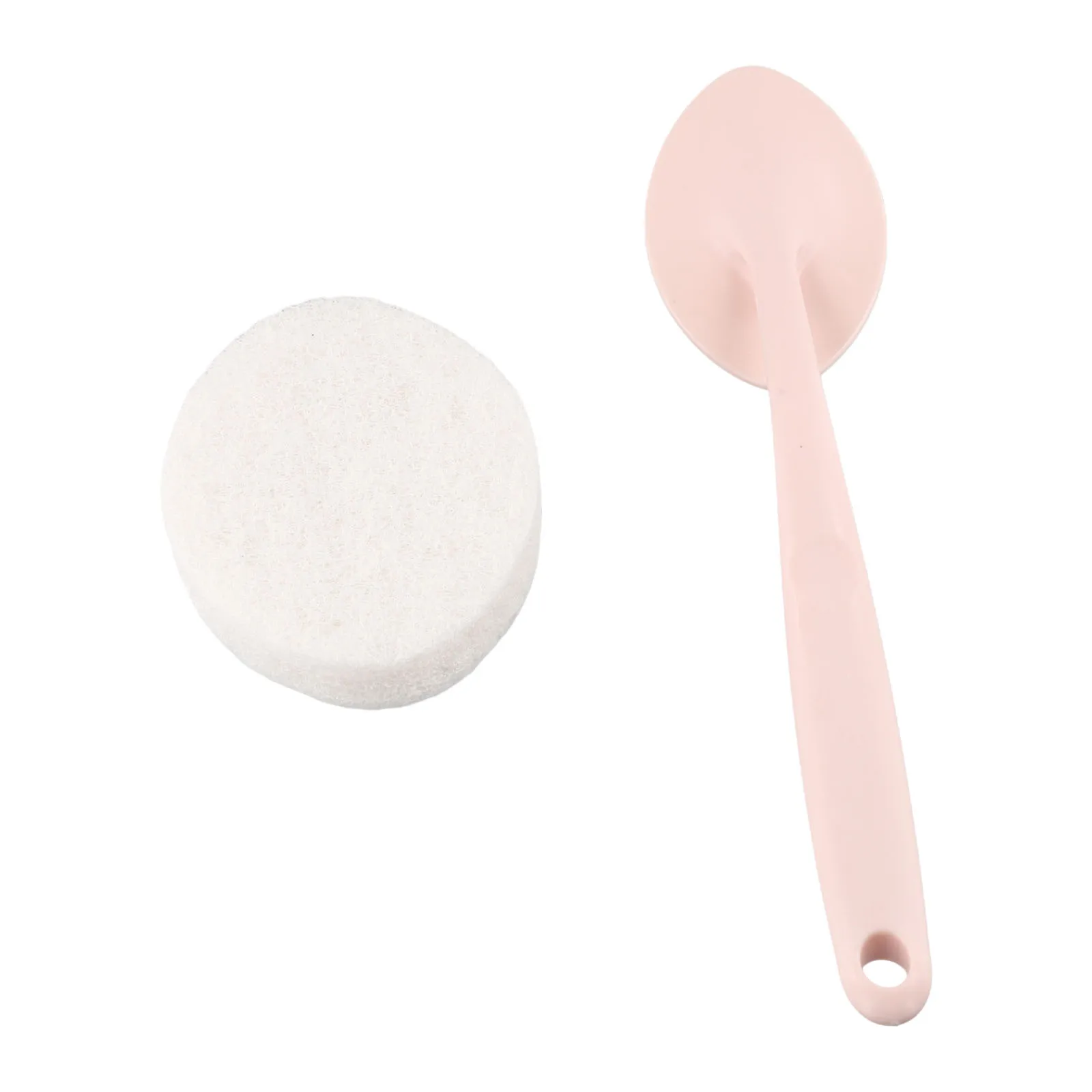 Effective Long Handle Sponge Scrubber Cleaning for Kitchen For Bathroom Furniture Convenient Hanging Design Pink/White/Grey