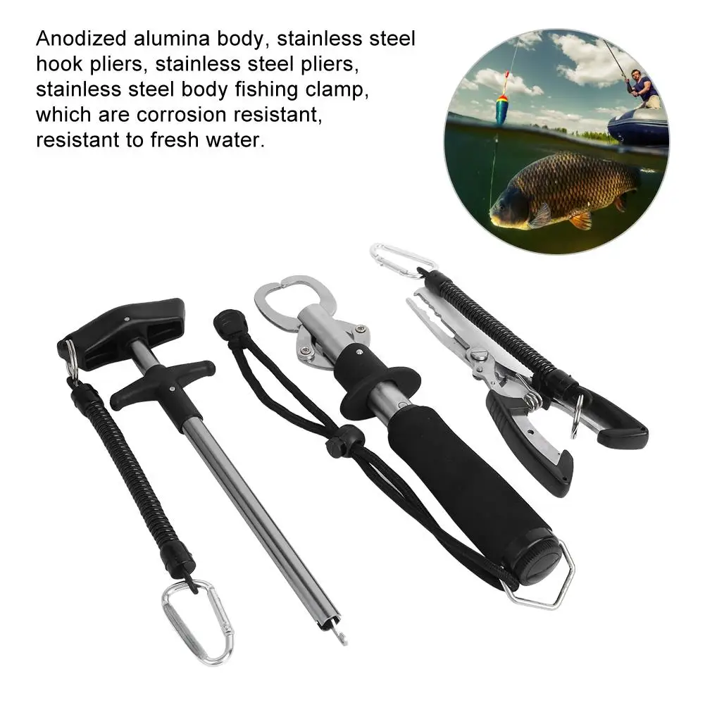 Stainless Steel Fishing Tool Set - Lure Pliers & Gripper, Large Hook Remover Kit for Anglers