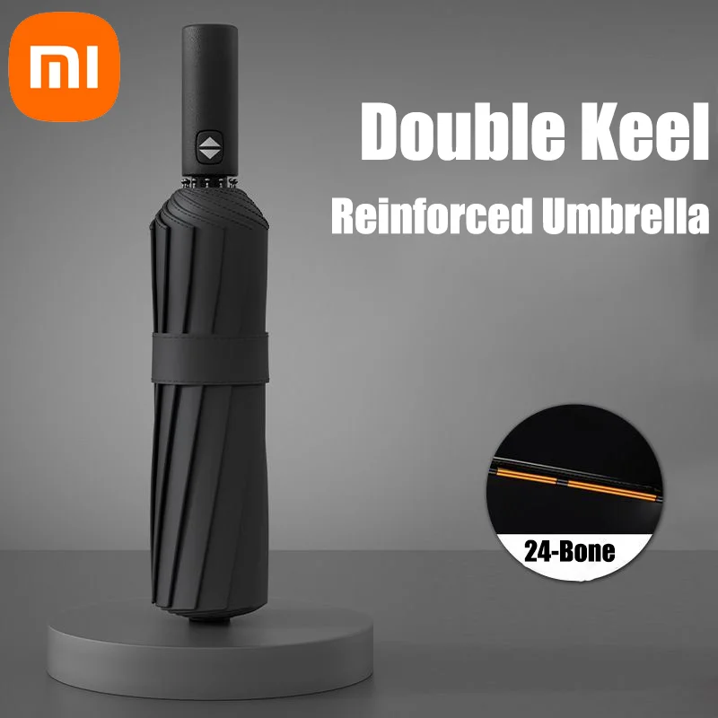 

Xiaomi 24, однотонный автоматический зонт из кости, складной светильник, солнцезащитный козырек большого размера, защита от ультрафиолета