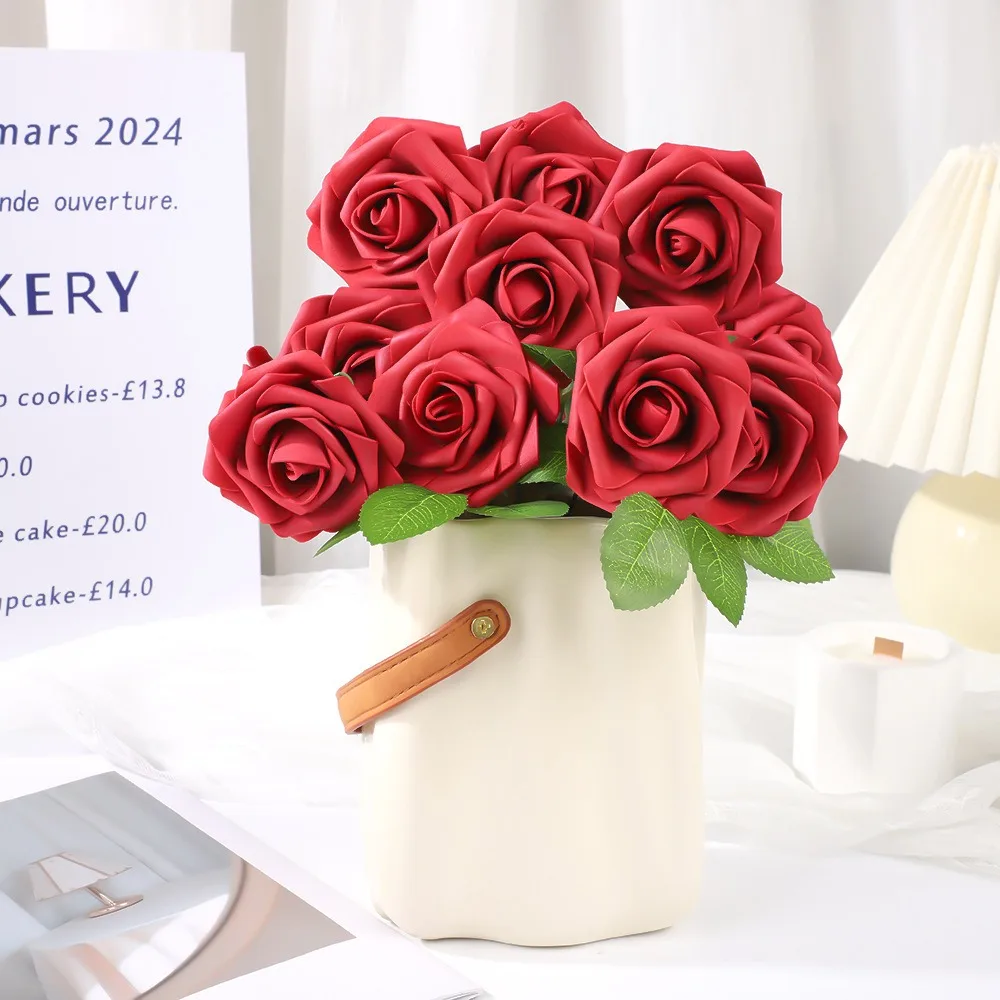 25 Stück künstliche Rosenblumen aus Schaumstoff, künstliche Blumen für Valentinstag, DIY-Geschenke, Ornament, Hochzeit, Heirat, Dekoration, Heimdekoration – Detail 8