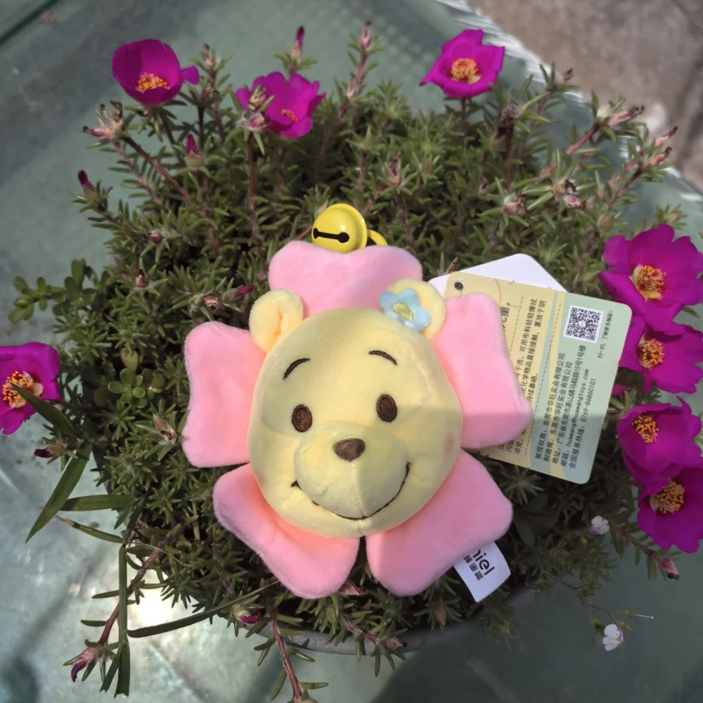 Disney Winnie Pooh Kawaii Bear Plush Keychain for Women Bag Pendant Cute Plush Stuffed Toys Backpack Decorate Birthday Gifts