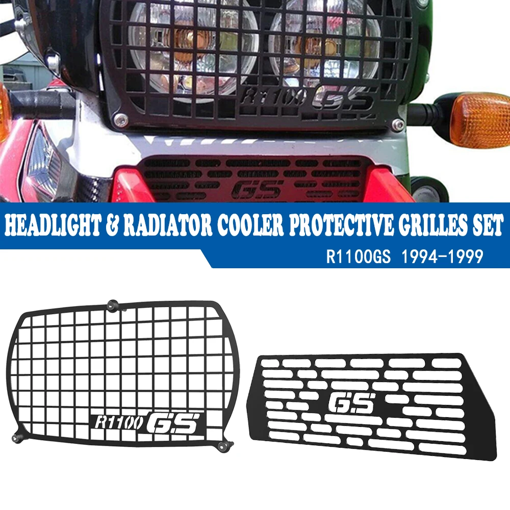 

Motorcycle Headlight Guard Grill & Radiator Cooler Protective Grille Set For BMW R1100GS 1994 1995 1996 1997 1998 1999 R 1100 GS